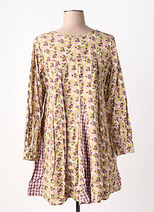 Tunique manches longues fermeture boutonnée sur le devant violet RHUM RAISIN femme
