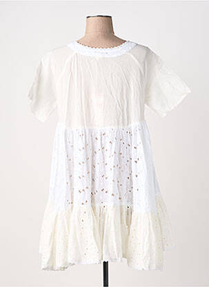 Tunique manches courtes légère et transparente blanc RHUM RAISIN femme