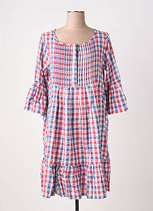 Robe courte manches 3/4 manches 3/4 bleu RHUM RAISIN femme