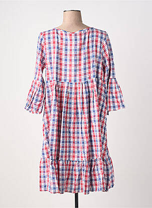 Robe courte manches 3/4 manches 3/4 bleu RHUM RAISIN femme