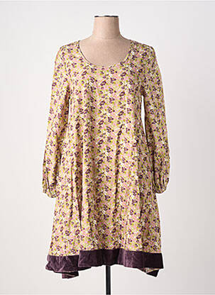 Robe courte coupe évasée manches longues violet RHUM RAISIN femme