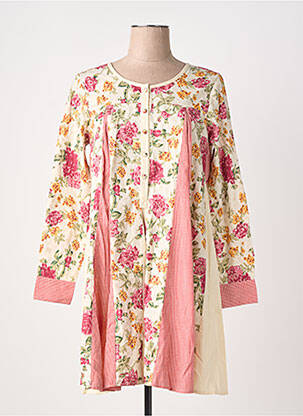 Robe courte coupe évasée manches longues beige RHUM RAISIN femme