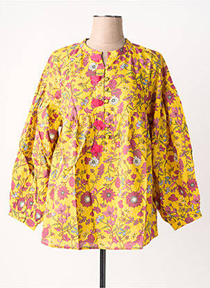 Blouse imprimé fleurs manches longues jaune RHUM RAISIN femme