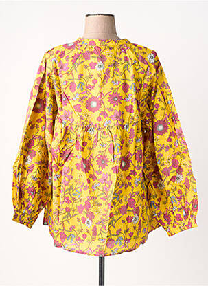 Blouse imprimé fleurs manches longues jaune RHUM RAISIN femme