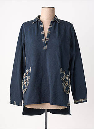 Tunique manches longues col v bleu RHUM RAISIN femme