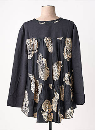 Blouse imprimé fantaisie manches longues noir RHUM RAISIN femme
