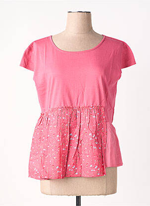 T-shirt coupe cintrée manches courtes rose RHUM RAISIN femme