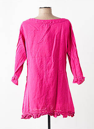 Tunique manches longues tissage crêpe rose RHUM RAISIN femme
