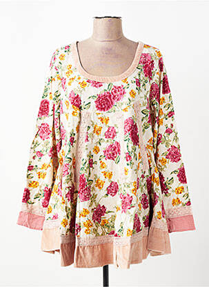 Tunique manches longues col rond rose RHUM RAISIN femme
