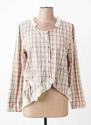 Chemisier coupe cintrée manches longues beige RHUM RAISIN femme