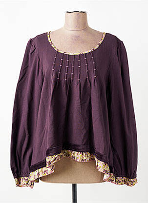 Top stretch manches longues violet RHUM RAISIN femme