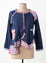 Veste casual col rond bleu RHUM RAISIN femme