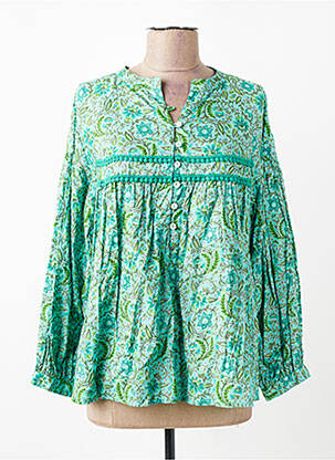 Blouse imprimé fleurs manches longues vert RHUM RAISIN femme