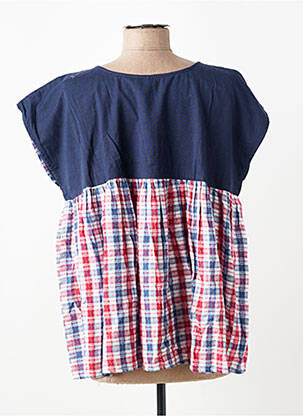 Blouse col rond manches courtes bleu RHUM RAISIN femme