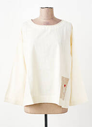 Blouse fermeture boutonnée au dos manches longues beige RHUM RAISIN femme