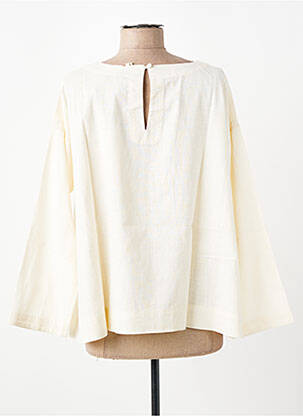 Blouse fermeture boutonnée au dos manches longues beige RHUM RAISIN femme