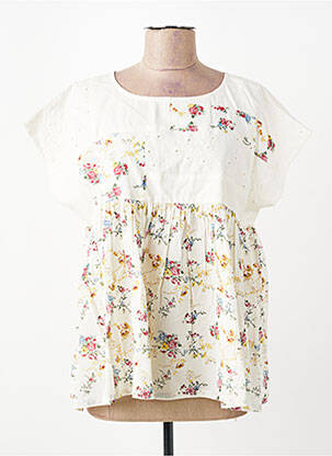 Blouse manches courtes manches courtes beige RHUM RAISIN femme