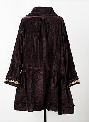 Manteau long poches sans capuche marron RHUM RAISIN femme