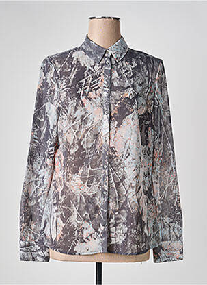 Chemisier tissage crêpe manches longues gris MEXX femme