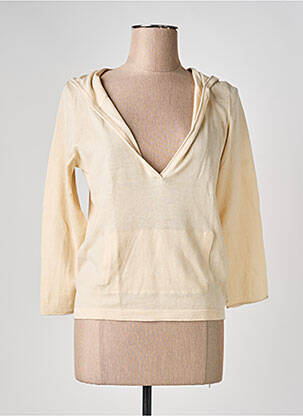 Pull col v manches courtes beige MEXX femme