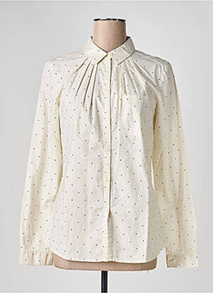Chemisier coupe cintrée manches longues beige MEXX femme