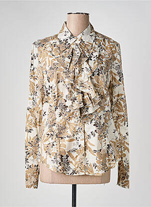 Chemisier coupe cintrée manches longues marron MEXX femme