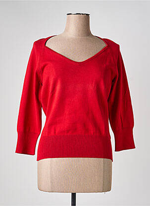 Pull col v manches longues rouge MEXX femme