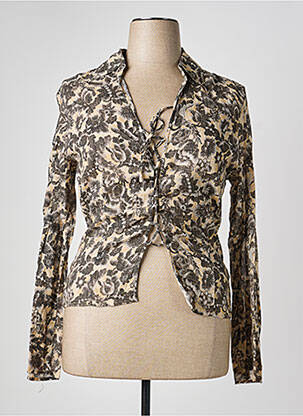 Chemisier coupe cintrée manches longues beige MEXX femme