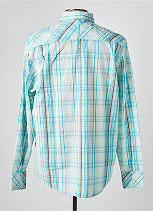 Chemise manches longues poignets boutonnés bleu MEXX homme