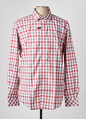 Chemise manches longues poignets boutonnés rouge MEXX homme