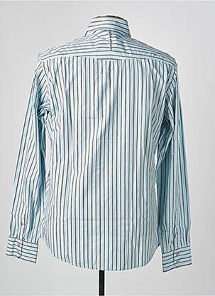 Chemise manches longues poignets boutonnés bleu MEXX homme