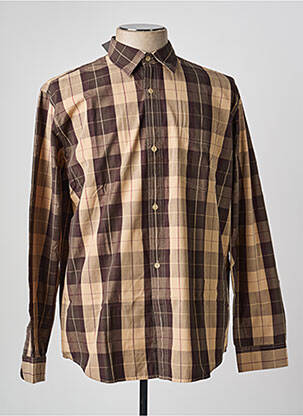Chemise manches longues poignets boutonnés marron MEXX homme