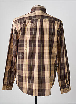 Chemise manches longues poignets boutonnés marron MEXX homme