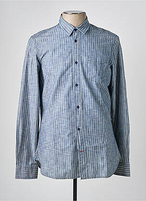 Chemise manches longues poches bleu MEXX homme