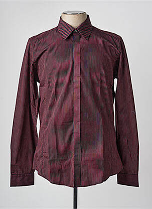 Chemise manches longues poignets boutonnés rouge MEXX homme