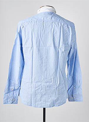 Chemise manches longues poignets boutonnés bleu MEXX homme