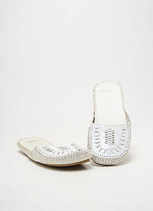 Mules/sabots talon plat jusqu'à 3cm blanc MEXX femme