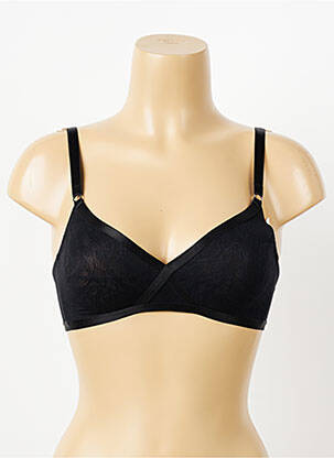 Soutien-gorge effet matière satinée haut soutien-gorge emboitant noir NATURANA femme