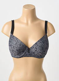 Soutien-gorge effet matière satinée haut soutien-gorge moulé gris CYBÈLE femme