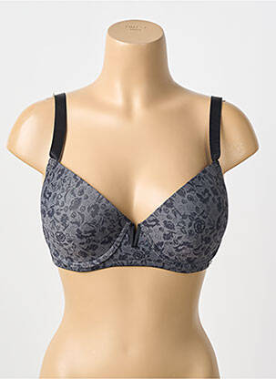 Soutien-gorge effet matière satinée haut soutien-gorge moulé gris CYBÈLE femme