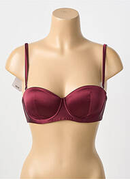 Soutien-gorge effet matière satinée haut soutien-gorge push-up rouge WOLFORD femme