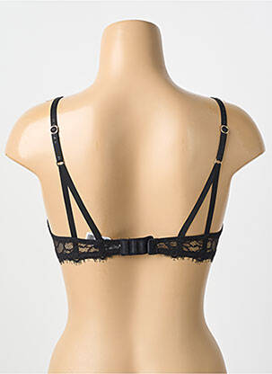 Soutien-gorge effet matière satinée haut soutien-gorge moulé noir MORGAN femme