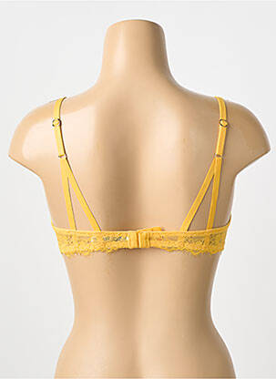 Soutien-gorge effet matière satinée haut soutien-gorge push-up jaune MORGAN femme