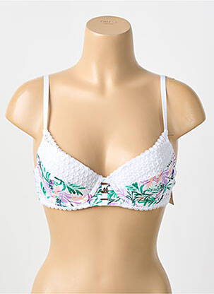 Soutien-gorge effet matière satinée haut soutien-gorge push-up blanc MORGAN femme