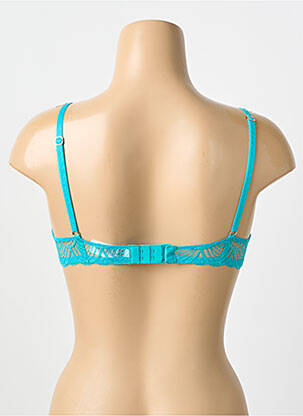 Soutien-gorge effet matière satinée haut soutien-gorge moulé bleu MORGAN femme