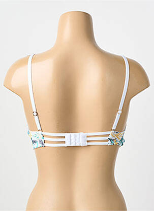 Soutien-gorge effet matière satinée haut soutien-gorge moulé blanc MORGAN femme