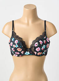 Soutien-gorge effet matière satinée haut soutien-gorge push-up noir MORGAN femme