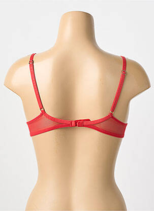 Soutien-gorge effet matière satinée haut soutien-gorge push-up rouge MORGAN femme