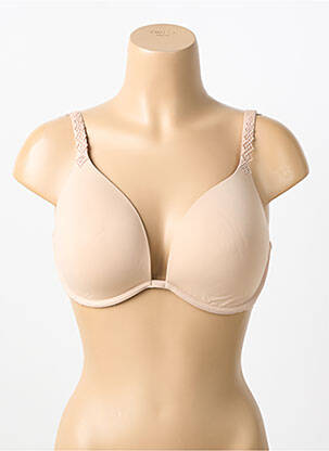 Soutien-gorge effet matière satinée haut soutien-gorge moulé chair SIMONE PERELE femme