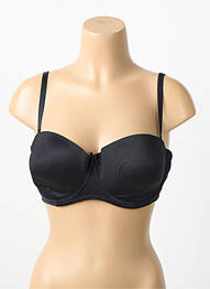 Soutien-gorge effet matière satinée haut soutien-gorge moulé noir NATURANA femme